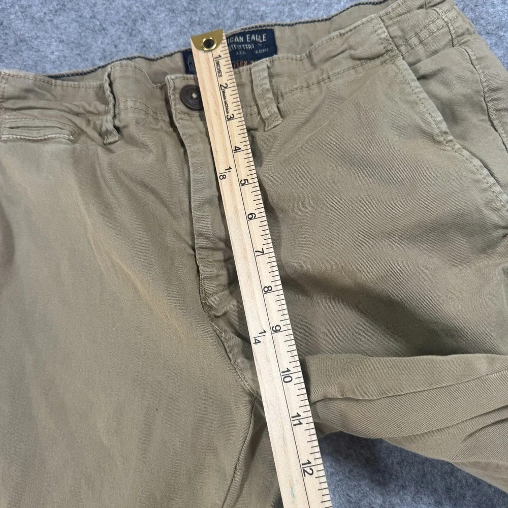 American Eagle Active Flex Super Skinny Pants 29x32 Tan Khaki Stretch Cotton